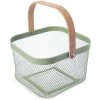 ORION Košík kov/bambus GREENISH 27 × 24,5 × 16,5 cm