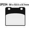 NISSI BRAKE PADS 2P-234NS SINTER METAL