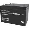 multipower PB-12-15 MP15-12C olovený akumulátor 12 V 15 Ah olovený so skleneným rúnom (š x v x h) 151 x 104.5 x 99 mm plochý konektor 6,35 mm bezúdržbová,; MP15-12C
