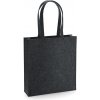 BagBase Plstená nákupná taška BG723 Charcoal Melange 37x41x11,5 cm