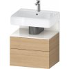 Duravit Qatego skrinka 59x47x59 cm závesná kúpeľňová skrinka pod umývadlo biela-dub QA4393022300010