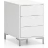 Kancelárska policová komoda LAYERS, 3 zásuvky, 400 x 400 x 630 mm, biela