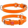 Kožený obojok pre psa klasický WAUDOG COLLAR, veľkosť XS
