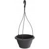 Závesný kvetináč RESPANA š 23,4 cm - farba: antracitová - vrstva - antracit - Prosperplast