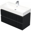 Skrinka do kúpeľne s umývadlom Intedoor STORM 3D čierna matná 100 x 66 x 46,5 cm STORM 3D 100 2Z A9276