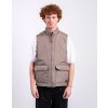 Taion Non Down Military Reversible Boa Hi Neck Vest L.MOCHA×BEIGE S