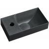 SAPHO - PICCOLINO betónové umývadlo 30,8x17cm, batéria vľavo, antracit mat PK30016