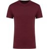 Kariban Tričko K3032IC, krátký rukáv, pánské COT203032r6115-wine heathe 5XL Melír vínová