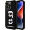 Karl Lagerfeld Liquid Silicone Karl and Choupette Heads iPhone 15 Pro čierne