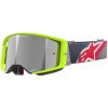 Brýle SUPERTECH CORP, ALPINESTARS (žlutá fluo/červená, zrcadlové stříbrné plexi) 2025