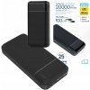 Power-banka PLATINET 20000 mAh 2xUSB USB-C Texture batéria ČIERNA