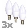 EURO-LUX LED žiarovka E14, 4,8 W (40 W), 470 lm, 3000 K, tvar sviečky, 3 ks