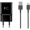 EP-TA200EBE + EP-DG970BBE Samsung 15W cestovná nabíjačka + USB-C dátový kábel Black (Service Pack - originálny diel)