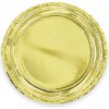Party Papierové taniere zlaté 18 cm malé, 6 ks