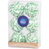 Gule MagicHome Vianoce, 6 ks, biele s trblietavym ornamentom, s glitrami, matné, s dekoráciou, na vianočný stromček, 8 cm