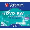 VERBATIM DVD-RW (4x, 4,7GB), 5ks/pack 43285