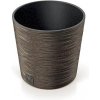 PROSPERPLAST FURU ROUND LOW ECO WOOD Kvetináč 25cm kávový