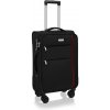 AVANCEA Textilný cestovný kufor GP4555 4W čierny S 60x37x24 cm