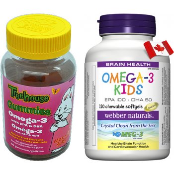Webber Naturals OMEGA-3 pre deti 22,5 mg multipríchuť 60 žuvacích tabliet  od 13,78 € - Heureka.sk