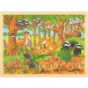 GOKI Dřevěné puzzle Zvířecí mláďátka v lese 48 dílků