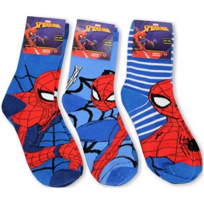 Exity Detské chlapčenské ponožky Spiderman MARVEL 3 páry