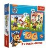 Puzzle 2v1 + pexeso Psí tím Tlapková patrola / Paw Patrol 27,5 x20, 5cm