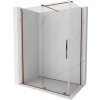 Mexen Velar výsuvný sprchovací kút 150x75 cm, transparent, ružové zlato 871-150-075-01-60