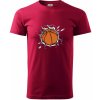 Basketbal lopta v triku - Klasické pánske tričko vyššej gramáže - 2XL ( Marlboro červená )