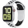 Športový silikónový remienok Move pre Apple Watch Series (38/40/41/42 mm) Farva: Biela - Čierna (S)
