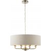 Endon | Endon 99152 - Luster na reťazi HIGHCLERE 8xE14/40W/230V šedá/matný chróm | EN0190