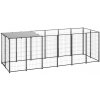 Koterec pre psa čierny 330x110x110 cm oceľ-ForU-150782