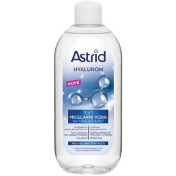 Astrid Hyaluron 3v1 micelární voda na tvář oči a rty s kyselinou hyaluronovou 400 ml
