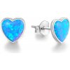 Olivie Strieborné náušnice OPÁLOVÉ SRDIEČKO 5271 Ag 925; ≤1,6 g.