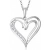 SOFIA strieborný prívesok dvojité srdce AUSDZE1ZZ0P-ZY
