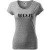 Karate postavy - Dámske tričko Pure - XL ( Tmavosivý melír )
