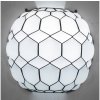 SIRU | SIRU - Nástenná lampa GALAPAGOS 1xE27/60W/230V čierna/biela benátske sklo | SU0010