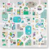 Pěnové puzzle Nukido Pěnová podložka, puzzle 9 ks, 120 × 120 cm, pěnové figurky Nukido Town (JANSHOP_738000)