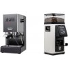 Gaggia New Classic E24, grey + Rancilio STILE, white