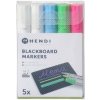 Popisovače na biele tabule s úzkym hrotom, HENDI, 1x ružový, 1x zelený, 1x modrý, 2x biely 664216H
