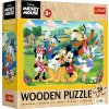 TREFL Dřevěné puzzle Mickey a přátelé 24 dílků