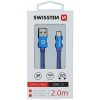 Swissten 71521308 textilný s USB-C konektorom a podporou rýchlonabíjania, modrý