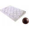 Plastová forma na čokoládu Pologuľe 3 cm