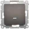 Kontakt Simon Vypínač č.1 16A podsvietený Simon54 PREMIUM/NATURE SS hnedý DW1AL.01/46