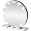 HALMAR Stolové kozmetické zrkadlo Torano s LED osvetlením biele/strieborné