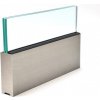 Samonosný hliníkový profil na sklo 45x122mm Inox BRUSH STEEL, Dĺžka 4000mm