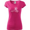 EKG volejbalistky - Dámske tričko Pure - 2XL ( Purpurová )