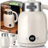 Elektrická kanvica Lehmann Torino 2200W 1,5L nerezová biela LED regulácia teploty