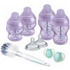 Tommee Tippee sada dojčenských fľaštičiek C2N anti colic s kefou Purple