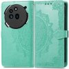 Peňaženkové puzdro Embossing Pattern Mandala Flower zelené – Nothing Phone (3a) Pro