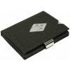 Kožená peňaženka EXENTRI mozaiková, čierna RFID block